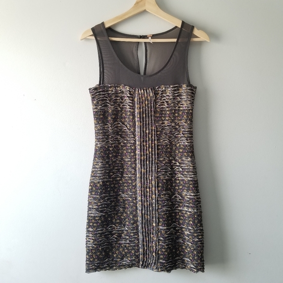Free People Shimmy Ruffle Bodycon Dress Small - Picture 3 of 10